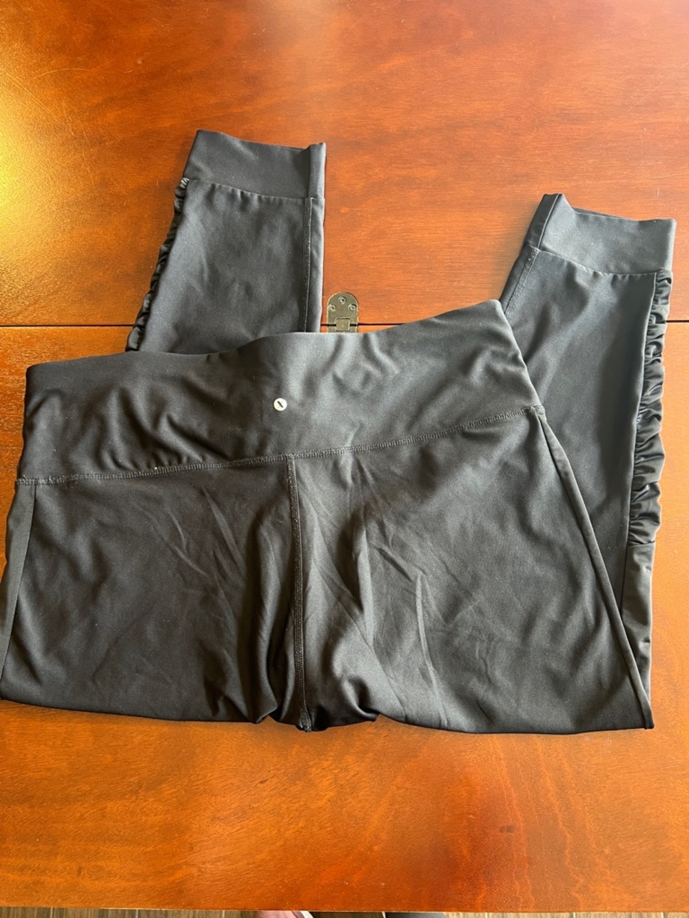 Xersion Black Ruched Side Capri Leggings - Picture 6 of 6